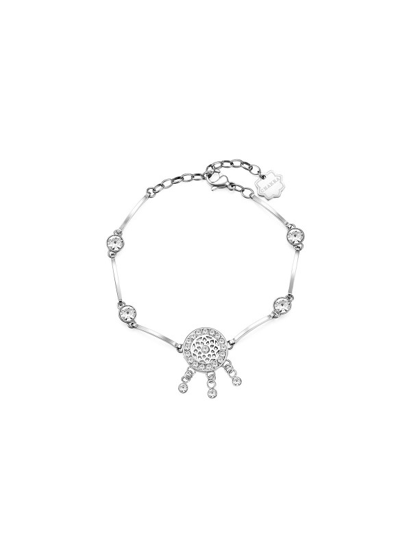 Brosway Chakra ženska narukvica od nerđajućeg čelika u boji srebra, sa motivom hvatača snova i Swarovski kristalima. Poručite danas u Timer.co.rs.