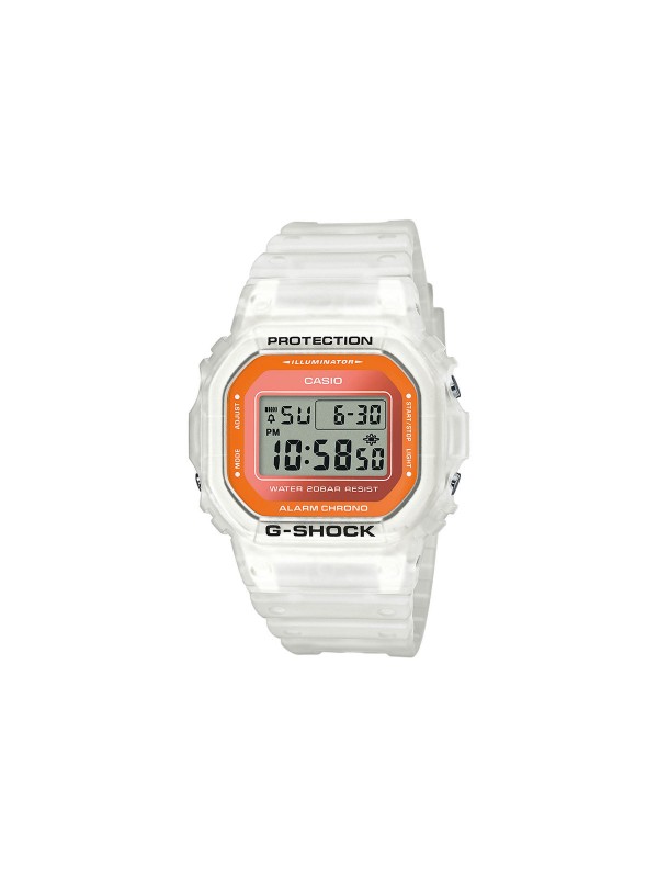 G-Shock muški sat DW-5600LS-7ER sa gumenim kućištem bele boje i koralnim displejom. Nova kolekcija satova. Poručite na Timer.co.rs, dostava je besplatna.
