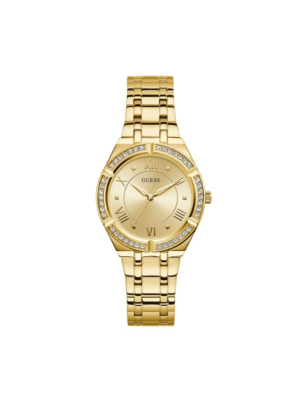 Product story: LADIES GOLD
Prečnik kućišta: 36mm
Kućište: NERĐAJUĆI ČELIK U BOJI ŽUTOG ZLATA
Brojčanik: ŠAMPANJ SUNRAY
Staklo: MINERALNO
Vodootpornost: 30m
Mehanizam: KVARCNI ANALOGNI 
Narukvica:  NERĐAJUĆI ČELIK U BOJI ŽUTOG ZLATA