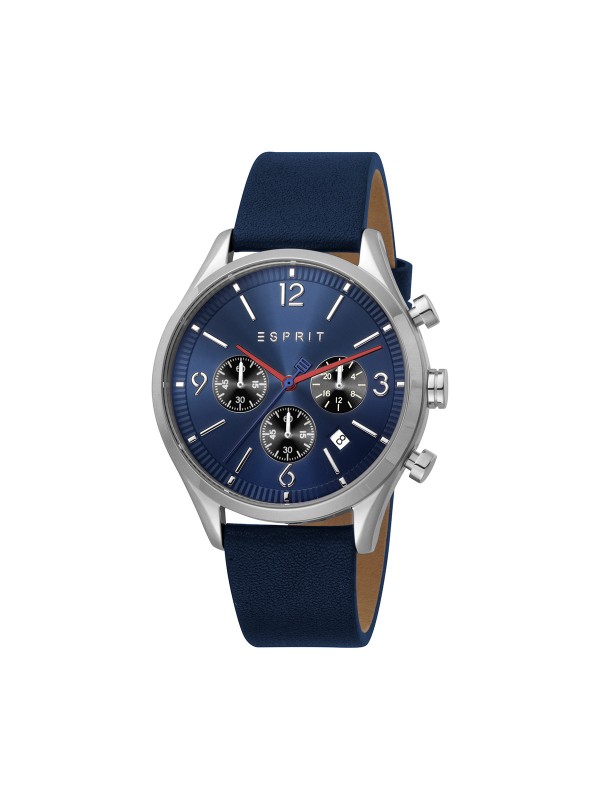 ESPRIT WATCHES muški teget kožni sat sa teget brojčanikom sa mineralnim staklom. Vodootporan je do 50m. Kupite danas.