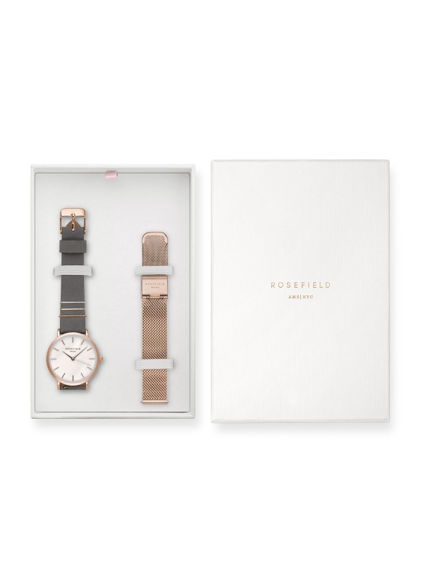 The WEST VILLAGE Box Set: SAT + MESH NARUKVICA

prečnik kućišta: 33mm
debljina kućišta: 7,5mm
kućište: LEGURA METALA U BOJI RUŽIČASTOG ZLATA
boja brojcanika: BELI SA KAZALJKAMA I INDEXIMA U BOJI RUŽIČASTOG ZLATA
staklo: MINERALNO 
mehanizam: JAPANS