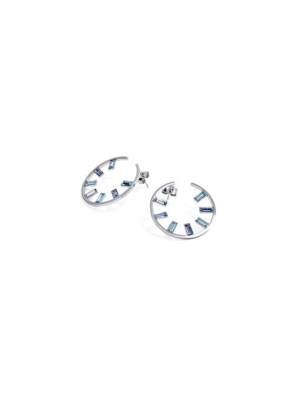 Brosway alke - minđuše od nerđajućeg čelika u boji srebra sa svetlo plavim i plavim Swarovski kristalima. Poručite na Timer.co.rs, dostava je besplatna.