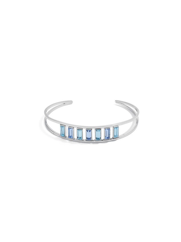 Brosway čvrsta narukvica od nerđajućeg čelika u boji srebra sa svetlo plavim i plavim Swarovski kristalima. Poručite na Timer.co.rs, dostava je besplatna.