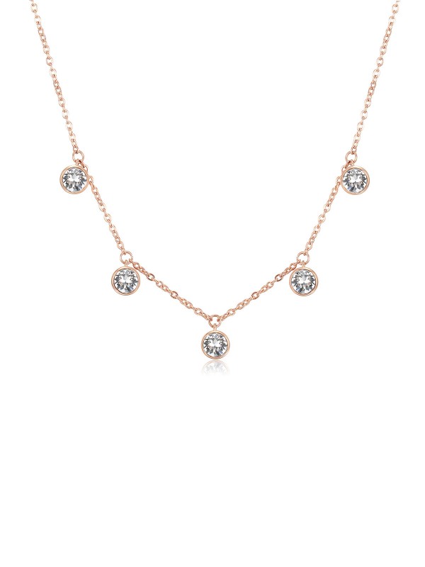 Brosway ogrlica od nerđajućeg čelika u boji ružičastog zlata sa visećim Swarovski kristalima okruglog oblika. Poručite na Timer.co.rs, dostava je besplatna.