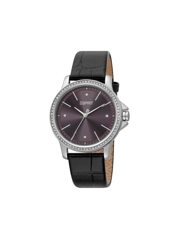 ESPRIT WATCHES ženski crni kožni sat sa braon brojčanikom sa mineralnim staklom. Vodootporan do 50m. Pogledajte celu kolekciju.