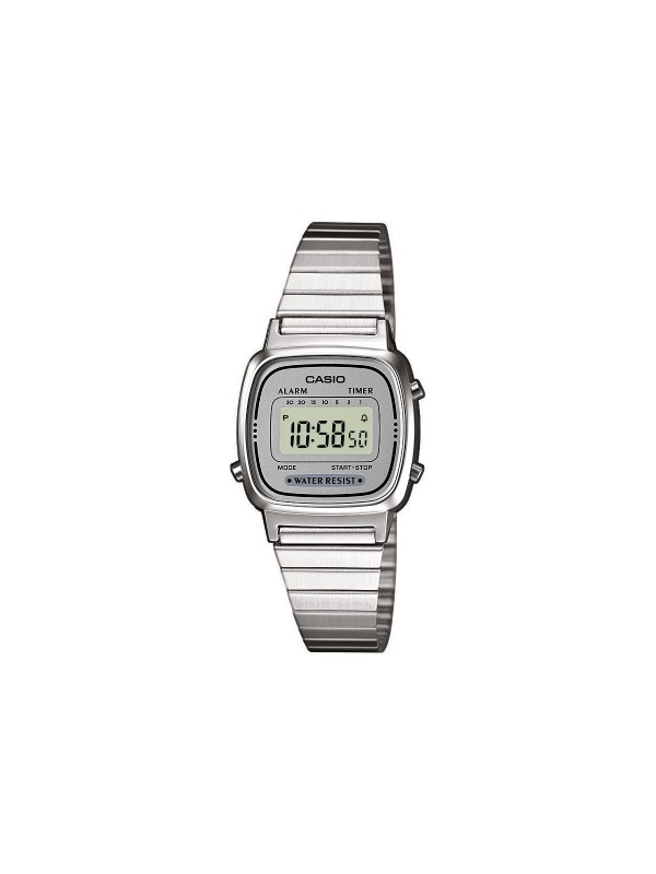 Casio Vintage Mini ženski sat sa kvarcnim digitalnim mehanizmom. Napravljen je od nerđajućeg čelika sa gumenim kućištem. Poručite danas.
