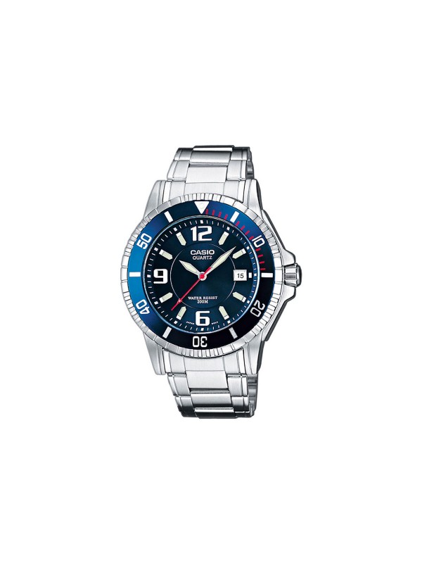 Casio Collection muški kvalitetni sportski ručni sat s narukvicom  od nerđajućeg čelika, s neon displejem, vodootporan do 200m│Satovi i Nakit - S&L Jokić