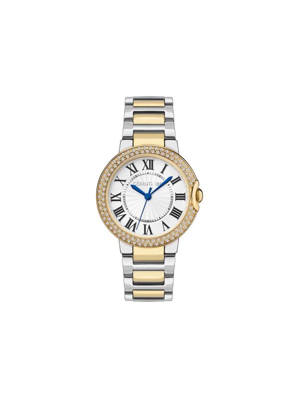 Poručite Cerruti Mezzana dvobojan sat u kombinaciji boja srebro i žuto zlato. Ovaj sat od nerđajućeg čelika je ukrašen cirkonima.