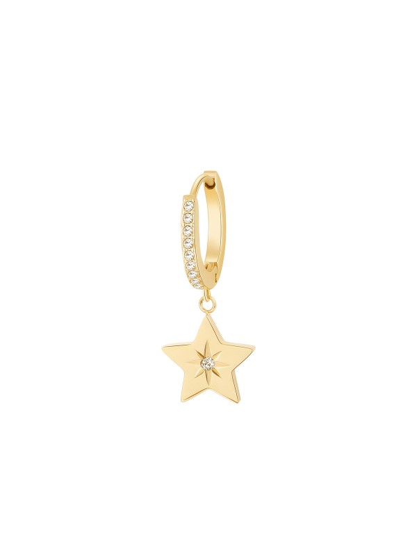Poručite Brosway Chakra minđušu-alku u boji žutog zlata sa priveskom u obliku zvezde sa Swarovski kristalom na sajtu Timer.co.rs.