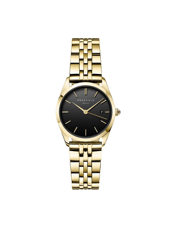 Rosefield The Ace XS ženski ručni sat boji zlata - elegantni model sa crnim brojčanikom, brzo i lako poručite putem Timer.co.rs online prodavnice.