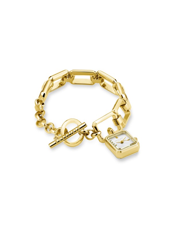 Kombinacija nakita i sata - jedinstven model za premium izgled! Rosefield Studio Octagon Chain Gold ženski sat iz upečatljive, glamurozne kolekcije.