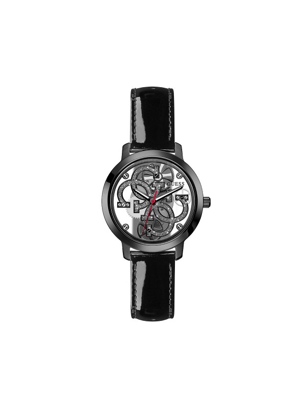 Otkrijte QUATTRO CLEAR Guess ženski sat prati modni trend izrađen od nerđajućeg čelika u prelepoj gunmetal boji iz najnovije kolekcije Fall 2021.