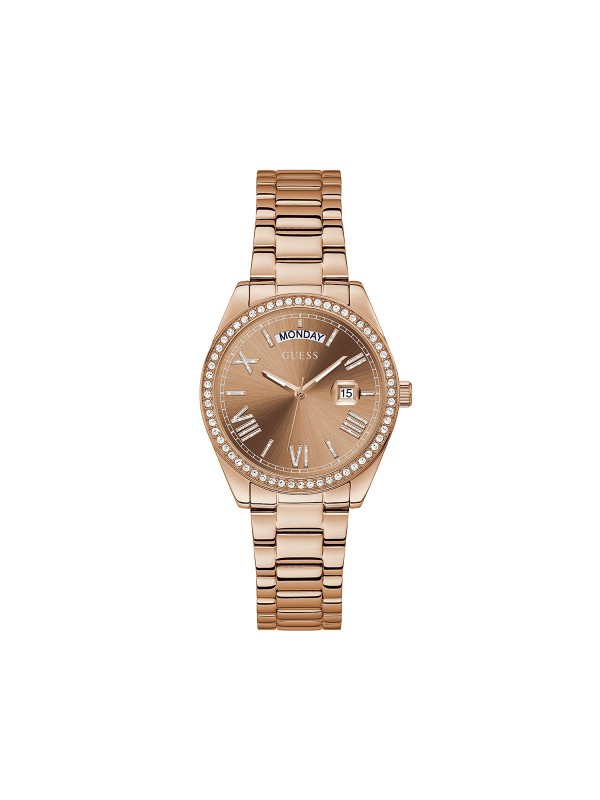 Otkrijte zavidan Luna Guess ženski sat prelepe kombinacije bronze i rosegold boje iz najnovije Fall 2021 kolekcije. Poručite online danas na sajtu.