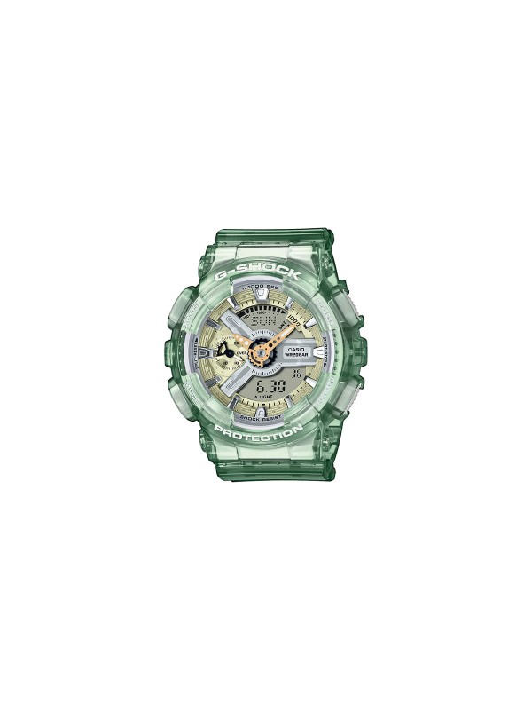 Upotpunite svoj sportski stil G-shock satom sa kućištem u boji zlata i narukvicom zelene boje - GMA-S110GS-3AER. Poručite ga u Timer.co.rs online shop-u.