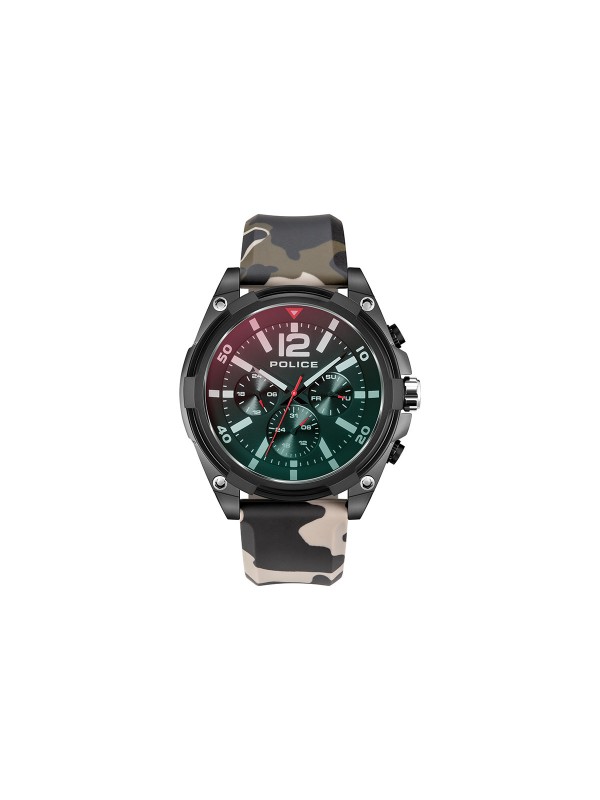 Police Sandwood muški sat - model sa narukvicom kamuflažnog printa sa crnim kućištem sa detaljima u roze boji, poručite putem Timer.co.rs online shop-a.