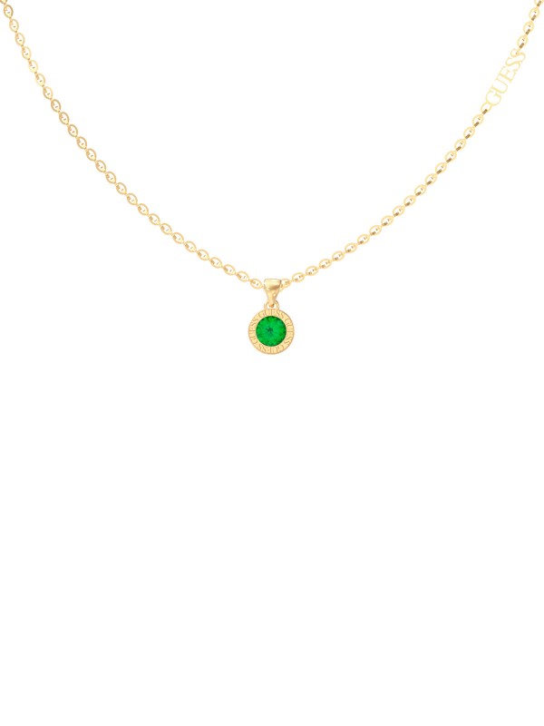 Color My Day ogrlicu, model od nerđajućeg čelika u boji žutog zlata i sa priveskom od zelenih cirkona, poručite putem Timer.co.rs online shop-a.