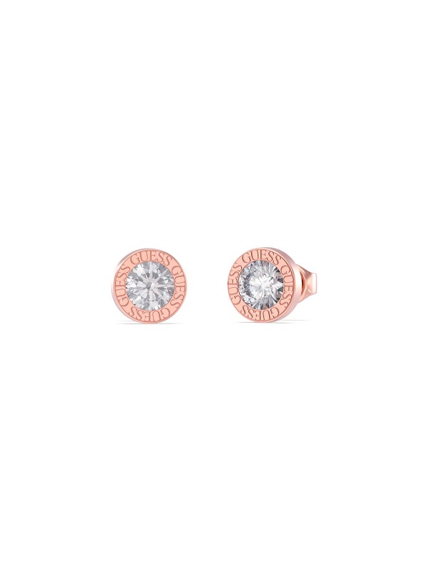 Guess Color My Day ženske minđuše u boji ružičastog zlata - model sa belim cirkonima, lako poručite putem Timer.co.rs online prodavnice.
