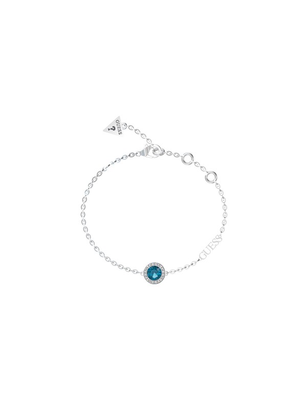 Guess Color My Day narukvicu u boji ružičastog zlata - model sa detaljem u obliku kruga sa plavim cirkonima, poručite putem S&L Jokić online shop-a.
