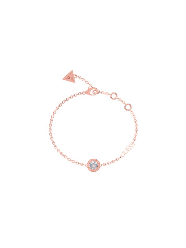 Guess Color My Day narukvicu u boji ružičastog zlata - model sa detaljem u obliku kruga sa belim cirkonima, lako poručite putem Timer.co.rs online shop-a.