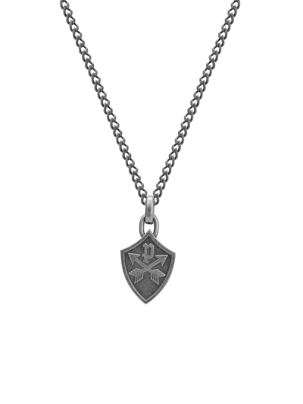 Police Heritage Crest ogrlicu - modni detalj za muškarce u boji antičkog srebra i sa detaljem u obliku štita, poručite putem Timer.co.rs online shop-a.