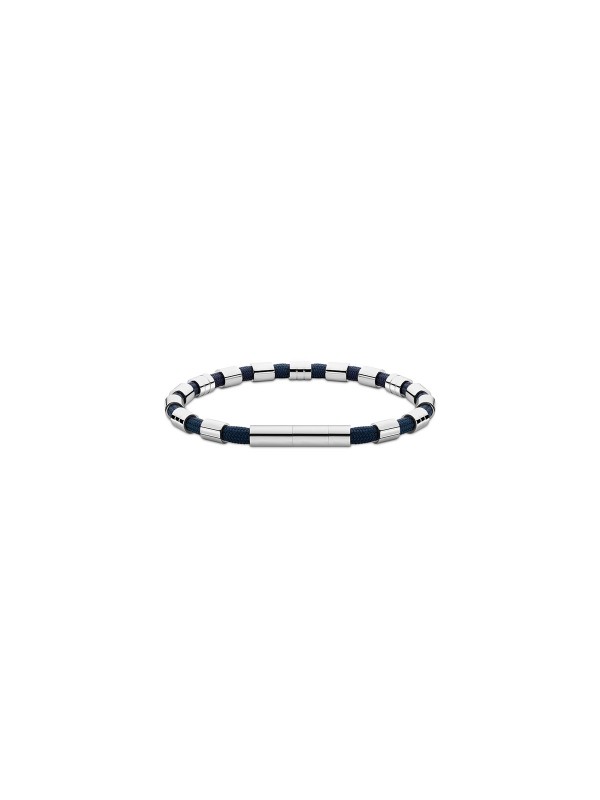 Police Gear narukvicu za muškarce dužine 20cm (+1cm) - modni detalj od teget plastičnog konca i nerđajućeg čelika, poručite u Timer.co.rs online shop-u.