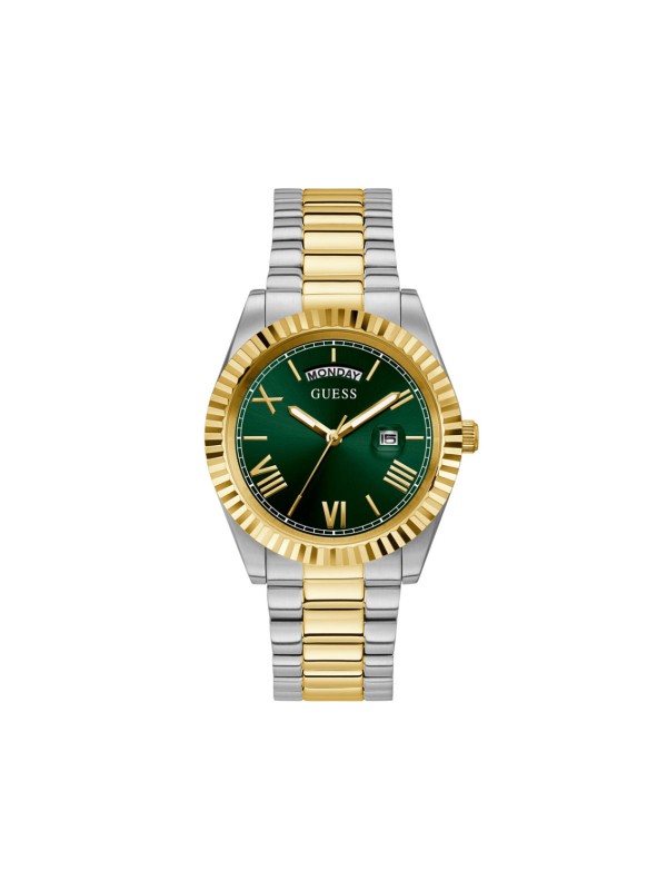 Guess Connoisseur analogni muški ručni sat - klasičan model u kombinaciji boja srebra i žutog zlata, lako poručite putem Timer.co.rs online prodavnice.
