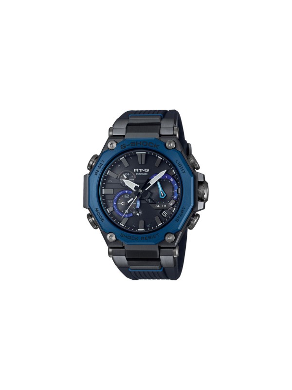 G-Shock MT-G muški ručni sat - višefunkcionalni model autentičnog elegantnog dizajna sa detaljima u plavoj boji, lako poručite u Timer.co.rs online shop-u.