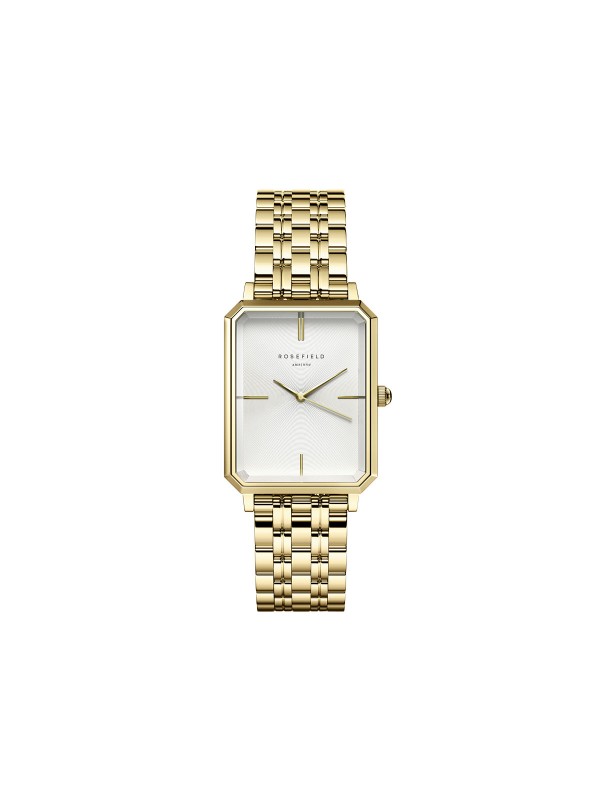 Elegantni Rosefield The Octagon ženski ručni sat - modni detalj klasičnog dizajna u boji žutog zlata, lako poručite putem S&L Jokić online prodavnice.