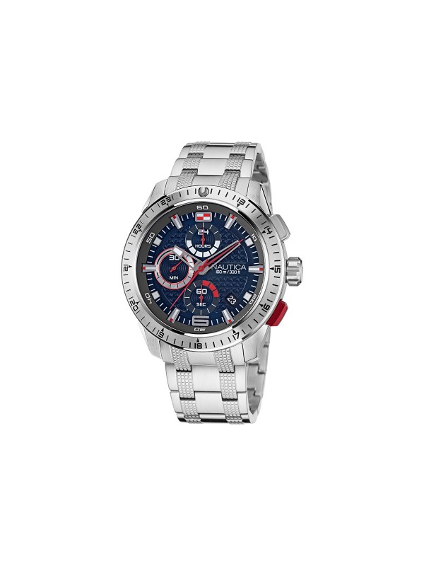 Muški sat sportskog dizajna - model kolekcije Nautica Gents u boji srebra, brzo i lako poručite putem Timer.co.rs online prodavnice.