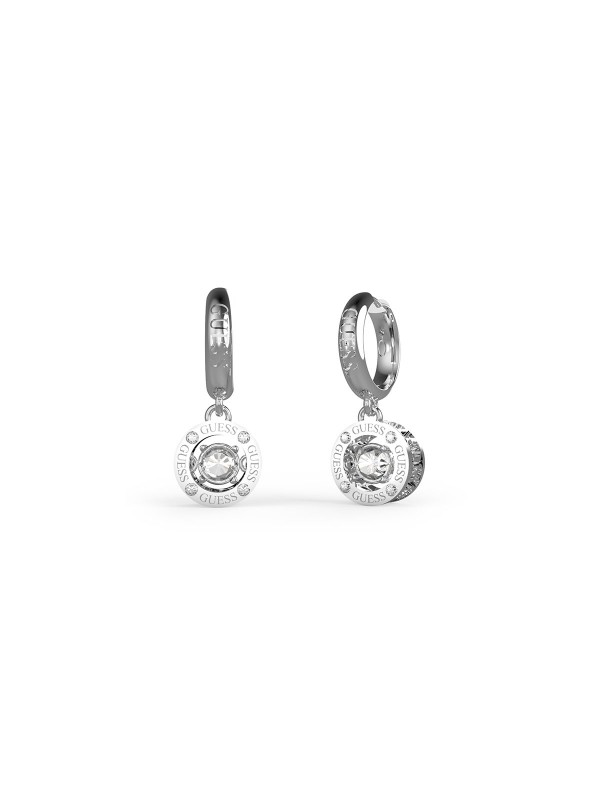 Guess Solitaire viseće minđuše sa upečatljivim cirkonom - atraktivan modni detalj u boji srebra, lako poručite putem S&L Jokić online prodavnice.