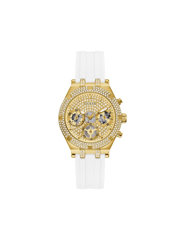 Ekskluzivni zlatni sat sa šampanj glitz brojčanikom. GUESS ŽENSKI SAT HEIRESS GW0407L2 - Prečnik 38mm. Kupite online!