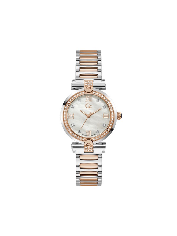Gc Fusion Lady ručni sat - model u kombinaciji boja srebra i ružičastog zlata i prefinjnenim belim brojčanikom, lako poručite u Timer.co.rs online prodavnici.