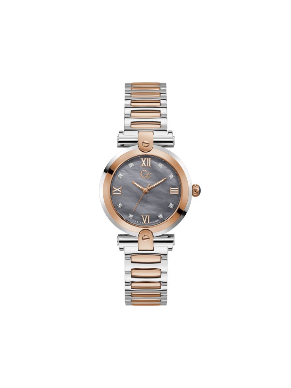 Gc Fusion Lady ručni sat - model u kombinaciji boja srebra i ružičastog zlata i efektnim sivim brojčanikom, lako poručite u Timer.co.rs online prodavnici.