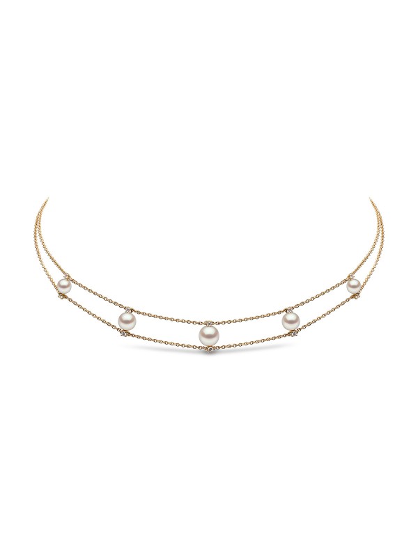 Yoko London ogrlicu sa slatkovodnim biserima i dijamantima (0,155ct) u žutom zlatu od 18ct, poručite putem Timer.co.rs online shop-a na kućnu adresu.