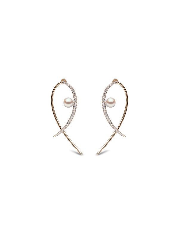 Yoko London minđuše sa japanskim Akoya belim biserima i dijamantom (0,544ct) u žutom zlatu od 18ct, lako poručite putem Timer.co.rs online shop-a.