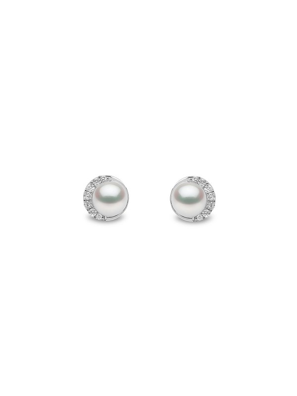 Yoko London minđuše sa dijamantom (0,122ct) i slatkovodnim biserima u belom zlatu od 18ct, brzo i lako poručite putem Timer.co.rs online prodavnice.