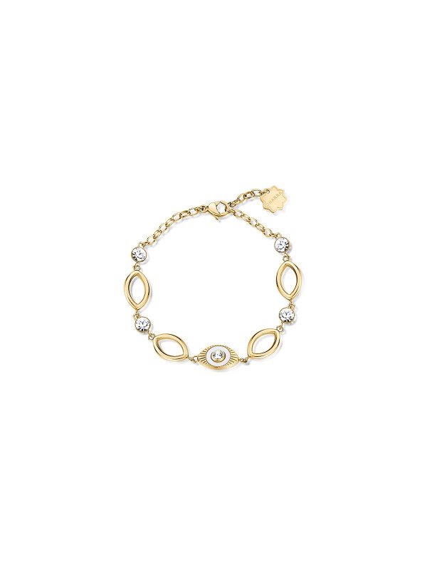 Brosway Chakra narukvicu u boji žutog zlata, model sa u boji srebra kristalima i motivom u obliku urokljivog oka, lako poručite putem Timer.co.rs online shop-a.