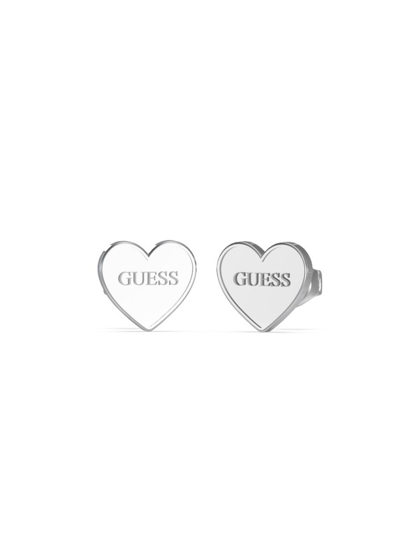 GUESS Studs Party ženske minđuše - model u boji srebra u obliku srca veličine 11mm, brzo i lako poručite putem Timer.co.rs online prodavnice.