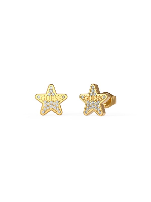 GUESS Studs Party ženske minđuše - model u boji žutog zlata u obliku zvezde veličine 11mm, brzo i lako poručite putem Timer.co.rs online prodavnice.
