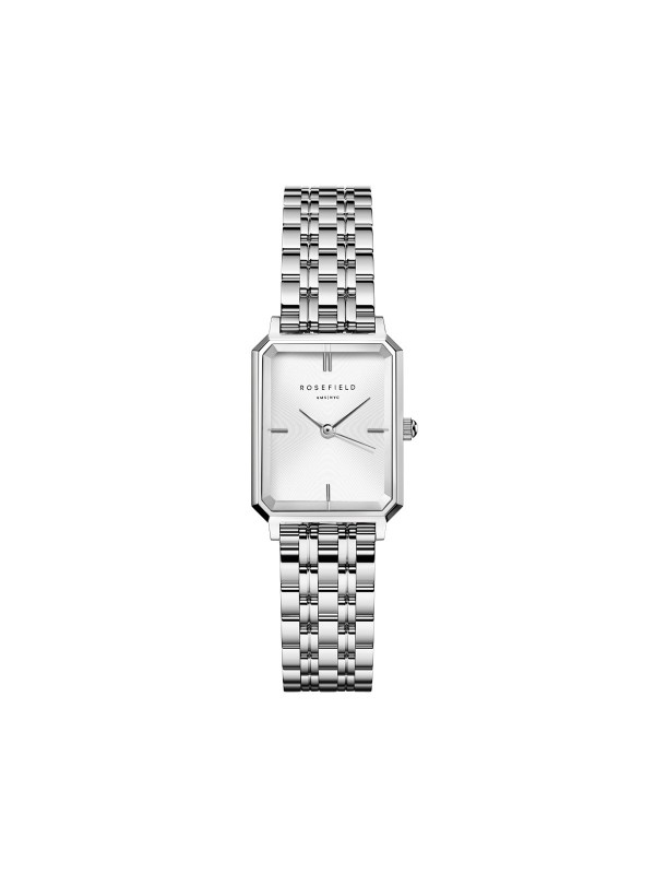 Rosefield The Octagon XS ženski ručni sat - model sa belim brojčanikom i narukvicom u boji srebra, brzo i lako poručite putem S&L Jokić online prodavnice.