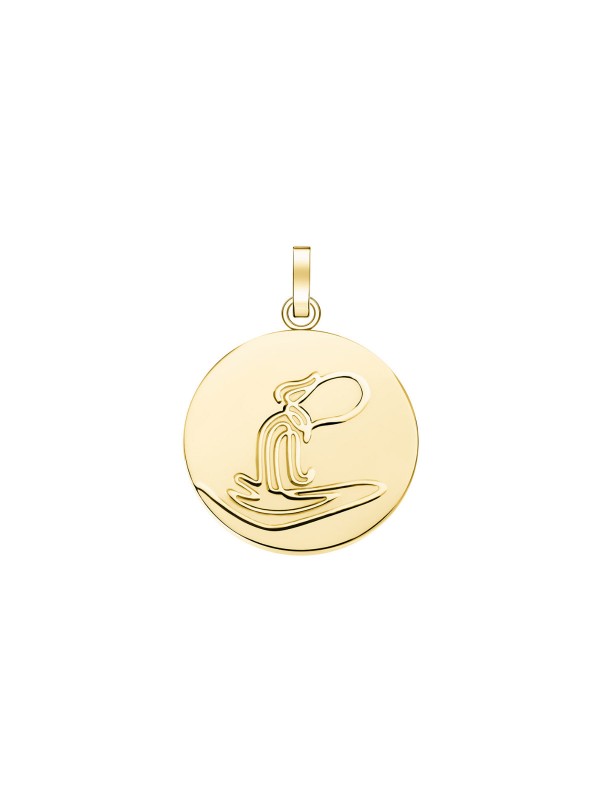 Rosefield Zodiac Coin privezak - medaljon sa motivom horoskopskog znaka Vodolije i sa prevlakom od 14ct žutog zlata, poručite u Timer.co.rs online shop-u.