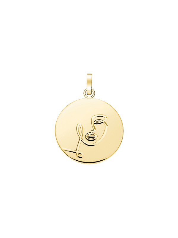 Rosefield Zodiac Coin privezak - medaljon sa motivom horoskopskog znaka Device i sa prevlakom od 14ct žutog zlata, poručite putem Timer.co.rs online shop-a.