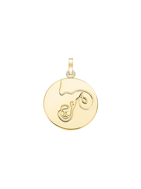 Rosefield Zodiac Coin privezak - medaljon sa motivom horoskopskog znaka Ovna i sa prevlakom od 14ct žutog zlata, poručite putem Timer.co.rs online shop-a.