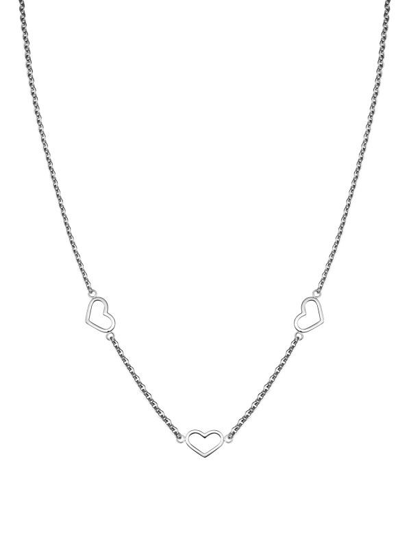 Rosefield Triple Heart ogrlicu sa detaljima u obliku srca - model sa prevlakom u boji srebra, brzo i lako poručite putem Timer.co.rs online prodavnice.