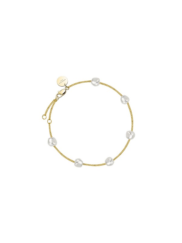 Rosefield Multi Pearl žensku narukvicu sa biserima - model od nerđajućeg čelika sa prevlakom od 14ct žutog zlata, poručite putem Timer.co.rs online shop-a.