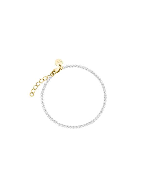 Rosefield Mini Pearl žensku narukvicu sa biserima - model sa prevlakom od 14ct žutog zlata, brzo i lako poručite putem Timer.co.rs online prodavnice.