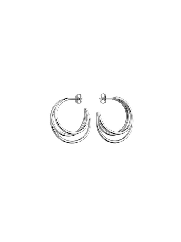 Rosefield Triple Hoops - minđuše (alke) prečnika 30mm izrađene od nerđajućeg čelika sa prevlakom u boji srebra, poručite putem Timer.co.rs online shop-a.