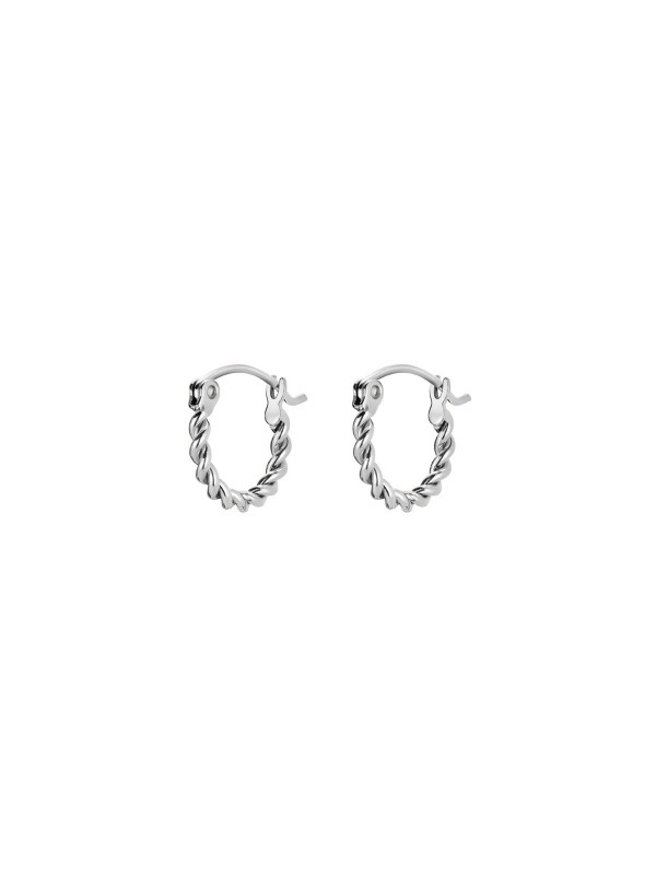 Rosefield Twisted Hoops - ženske minđuše (alke) sa prevlakom u boji srebra, brzo i lako poručite putem Timer.co.rs online prodavnice na kućnu adresu.