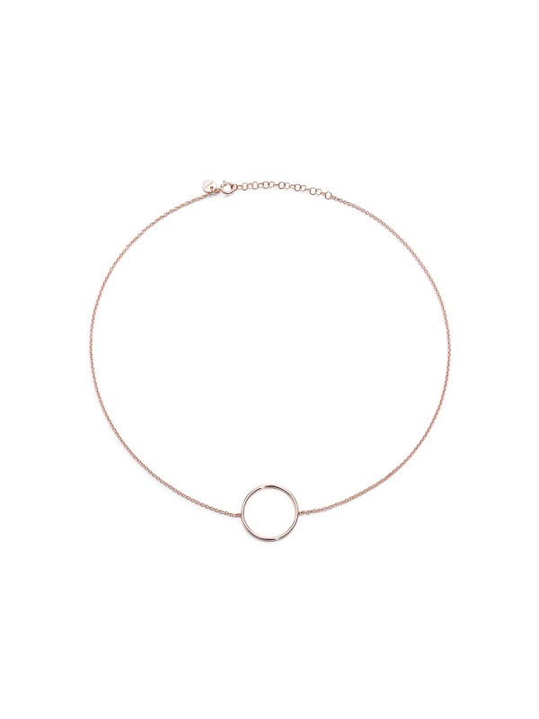 BURATO Ženska ogrlica CIRCLE CHOKER ☀ Materijal roze zlato ☀ Podesiva dužina 31cm + 3cm ☀ Brza dostava ➤ Poručite odmah!