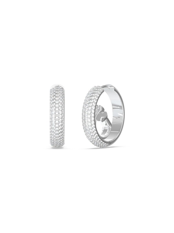 Elegantne ženske minđuše - GUESS CRAZY EARRING - Veličina 20mm ✔️ Nerđajući čelik ✔️ Optočene cirkonima i slovo G ✔️ Izrazite svoj stil - Poručite online!